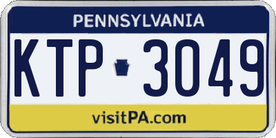 PA license plate KTP3049