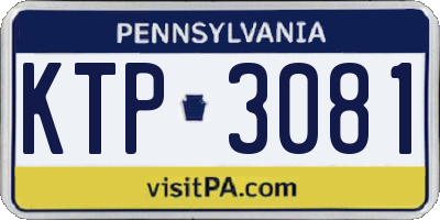 PA license plate KTP3081