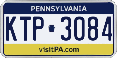 PA license plate KTP3084