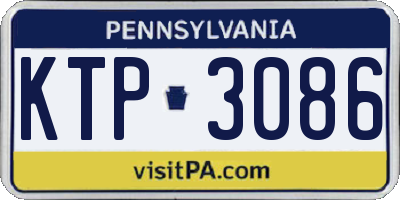 PA license plate KTP3086