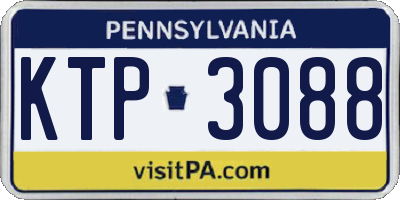 PA license plate KTP3088