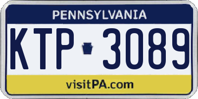 PA license plate KTP3089