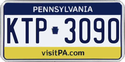 PA license plate KTP3090