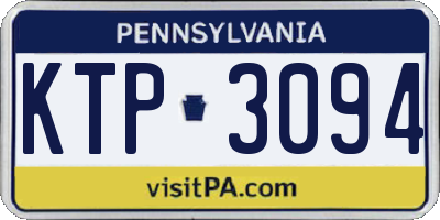 PA license plate KTP3094