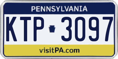 PA license plate KTP3097