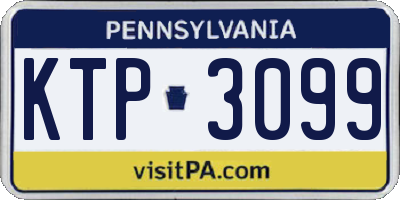 PA license plate KTP3099