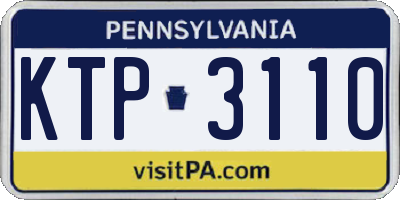 PA license plate KTP3110