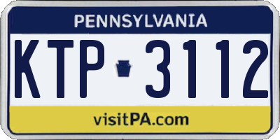 PA license plate KTP3112