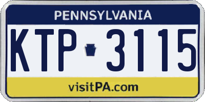 PA license plate KTP3115