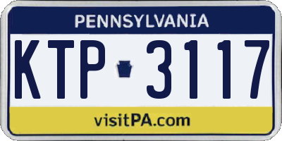 PA license plate KTP3117