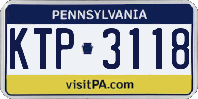 PA license plate KTP3118