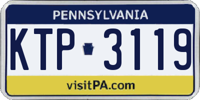 PA license plate KTP3119