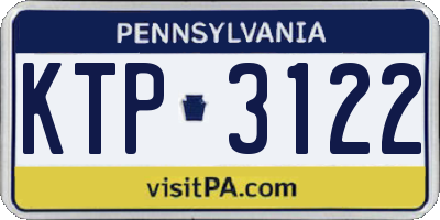 PA license plate KTP3122
