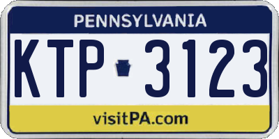 PA license plate KTP3123