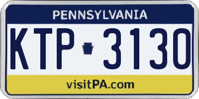 PA license plate KTP3130