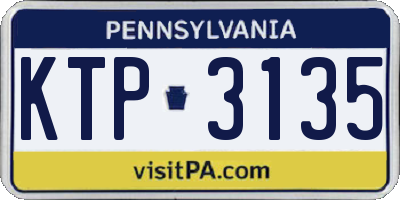PA license plate KTP3135