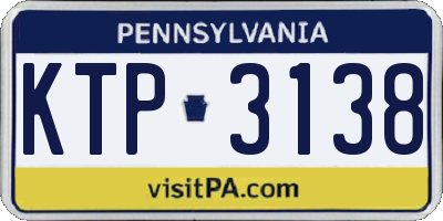 PA license plate KTP3138