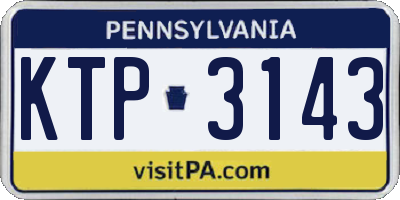 PA license plate KTP3143