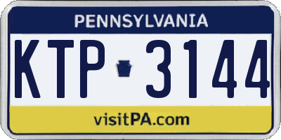 PA license plate KTP3144