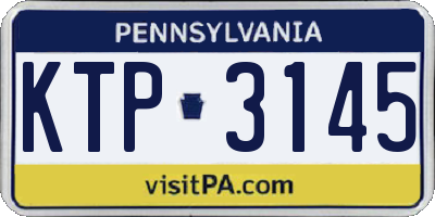 PA license plate KTP3145