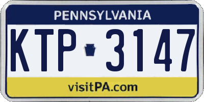 PA license plate KTP3147