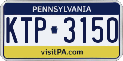 PA license plate KTP3150