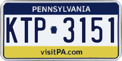 PA license plate KTP3151