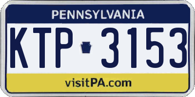 PA license plate KTP3153