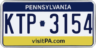 PA license plate KTP3154