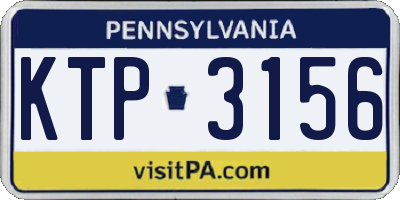 PA license plate KTP3156