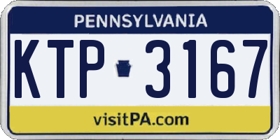 PA license plate KTP3167