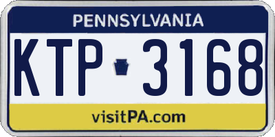 PA license plate KTP3168
