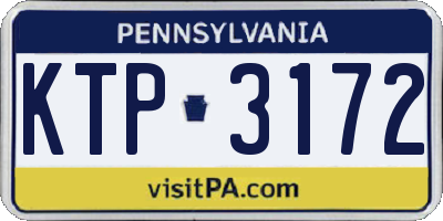 PA license plate KTP3172