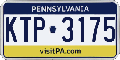 PA license plate KTP3175