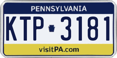 PA license plate KTP3181