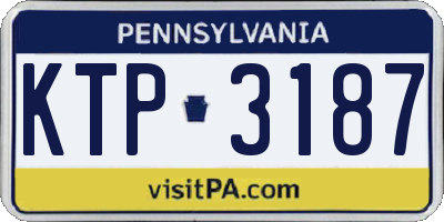 PA license plate KTP3187
