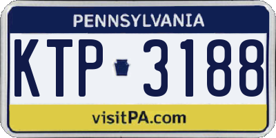 PA license plate KTP3188