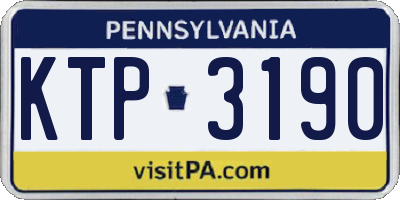 PA license plate KTP3190