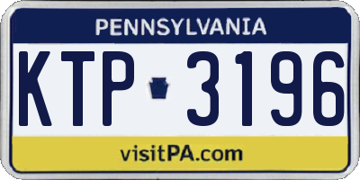 PA license plate KTP3196