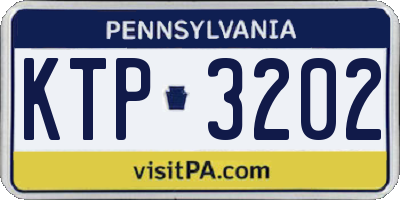 PA license plate KTP3202