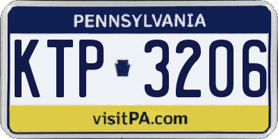 PA license plate KTP3206