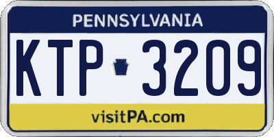 PA license plate KTP3209