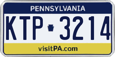 PA license plate KTP3214