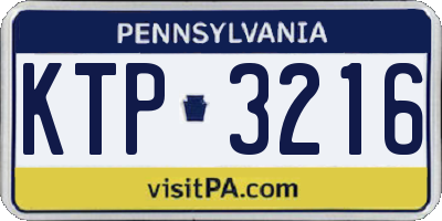 PA license plate KTP3216