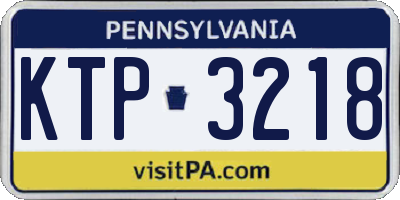 PA license plate KTP3218