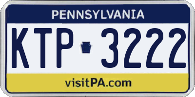 PA license plate KTP3222