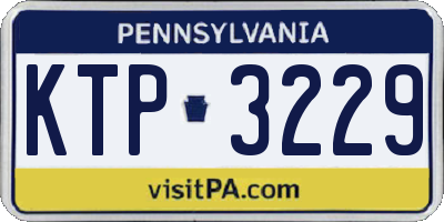 PA license plate KTP3229