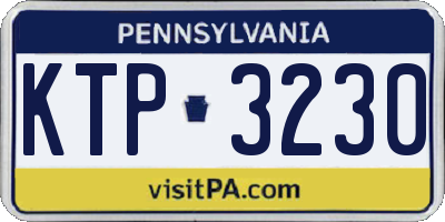 PA license plate KTP3230
