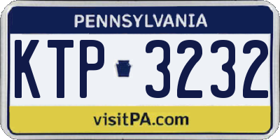 PA license plate KTP3232