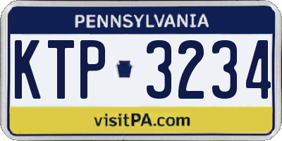 PA license plate KTP3234
